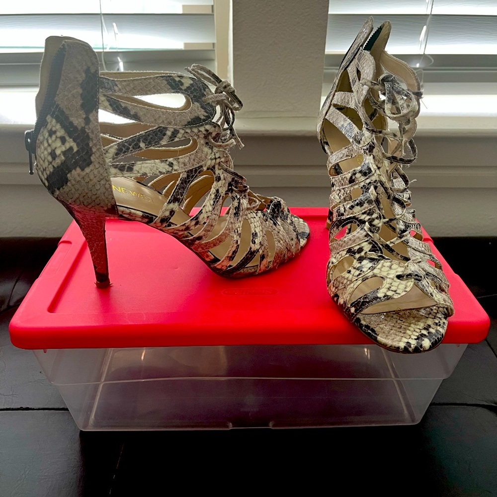 Ladies size 8 high heel sandals